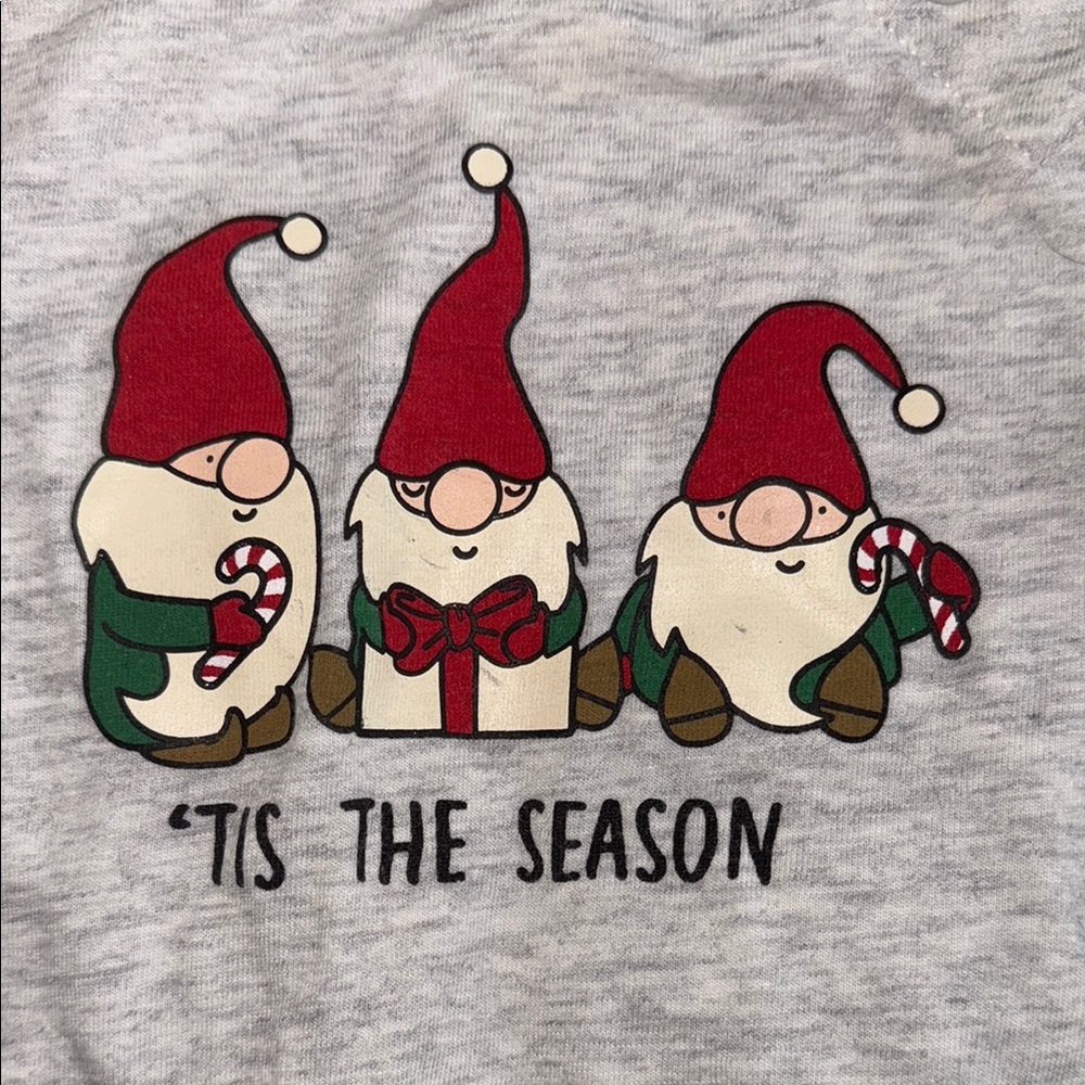 Holiday Time “‘Tis the Season” 6-9 months Bodysuit with Gnome Design - Picture 3 of 4